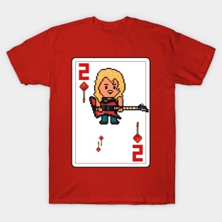 Pixelrockstars Two of Diamonds Playing Card T-Shirt